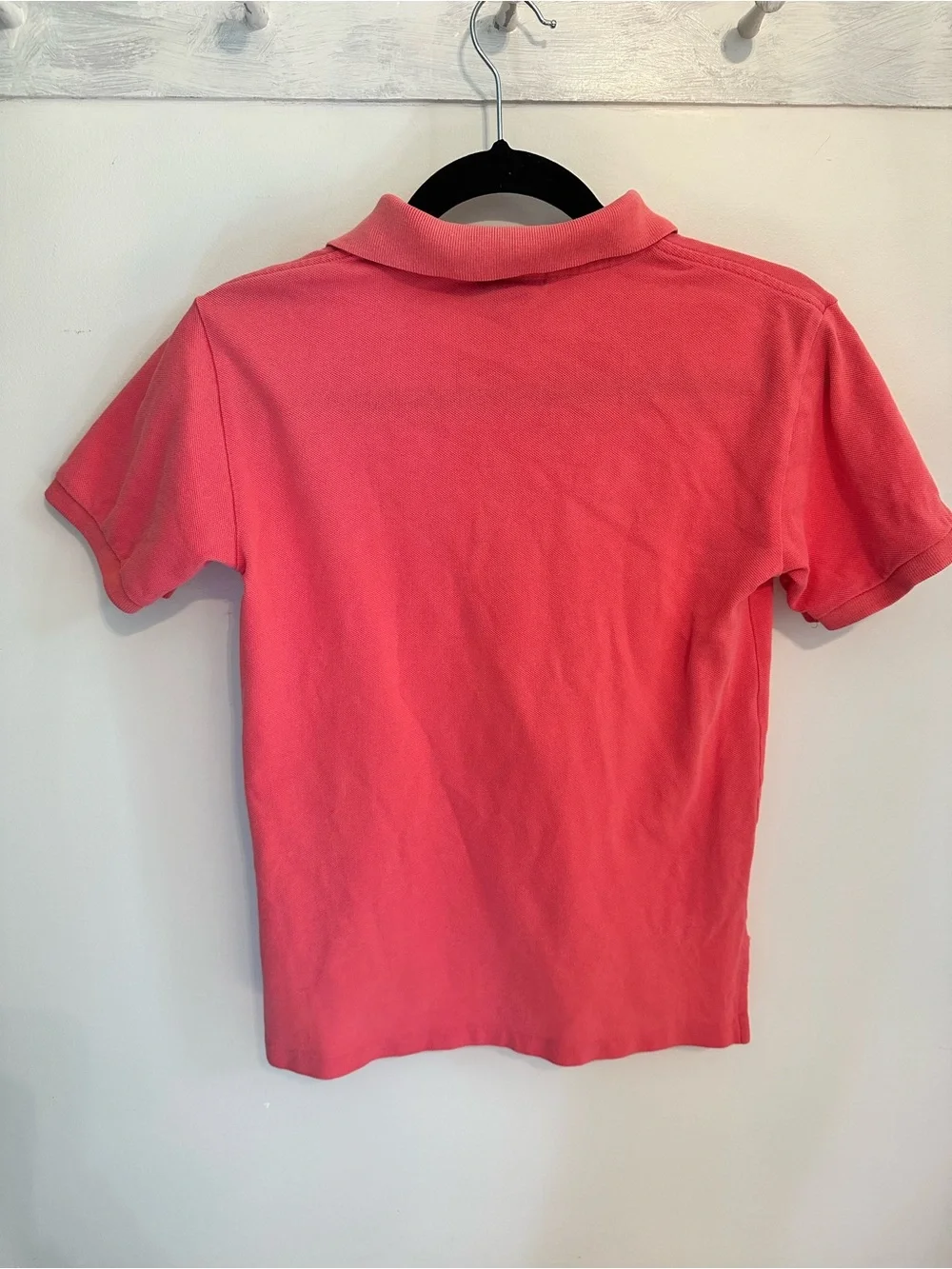 Ralph Lauren Polo Boys Short Sleeve Polo - Coral with Yellow Logo size 8/10